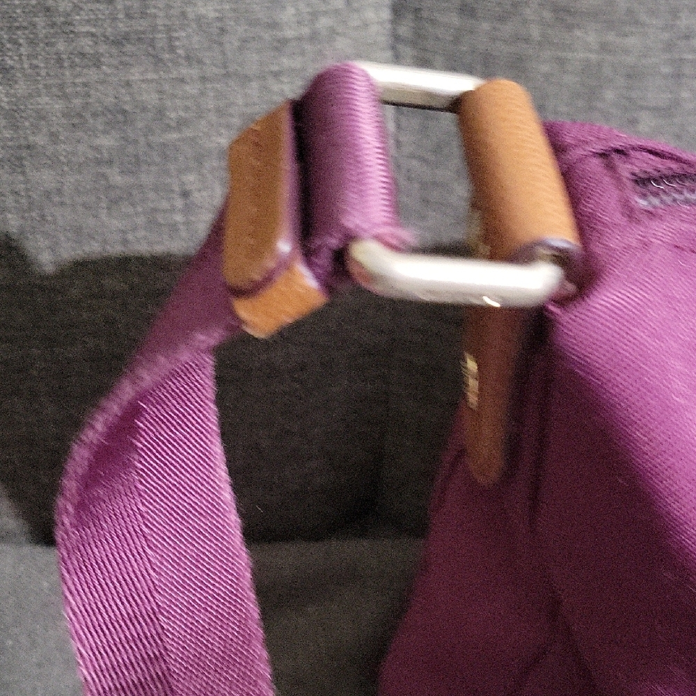 Vintage Coach Purple Crossbody Bag with Gold Hardware and Adjustable Straps - Picture 12 of 16
